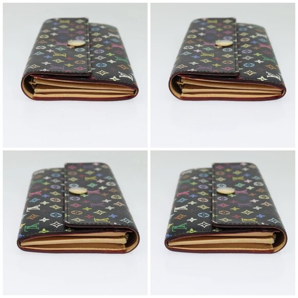 LOUIS VUITTON Multicolor Portefeiulle Sarah Long Wallet Black M60668 Auth 142359 - Picture 16 of 16